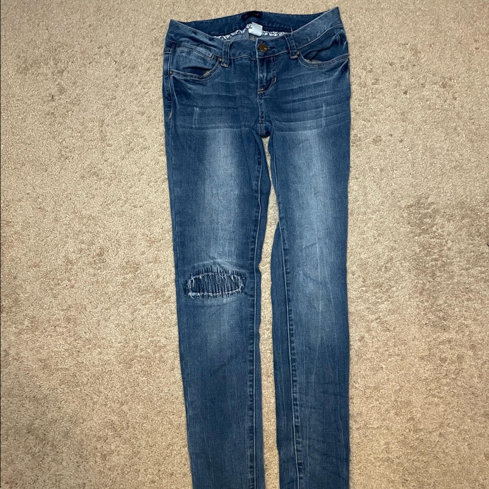 Faux Ripped Jeans
